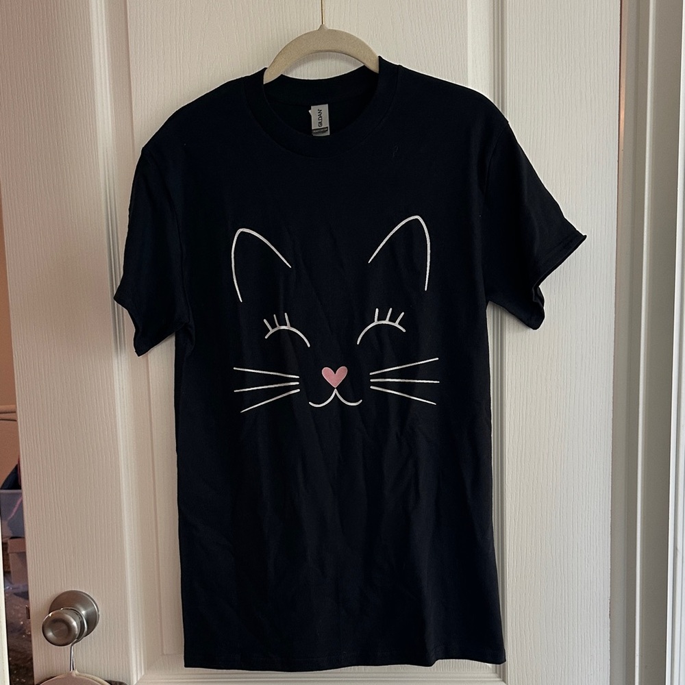 Black Cat Face T-Shirt
